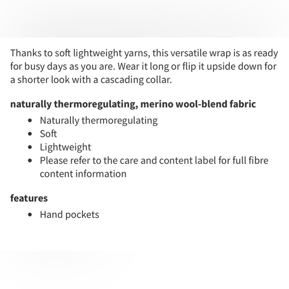 Lululemon merino wool blend wrap sweater - Picture 3 of 5